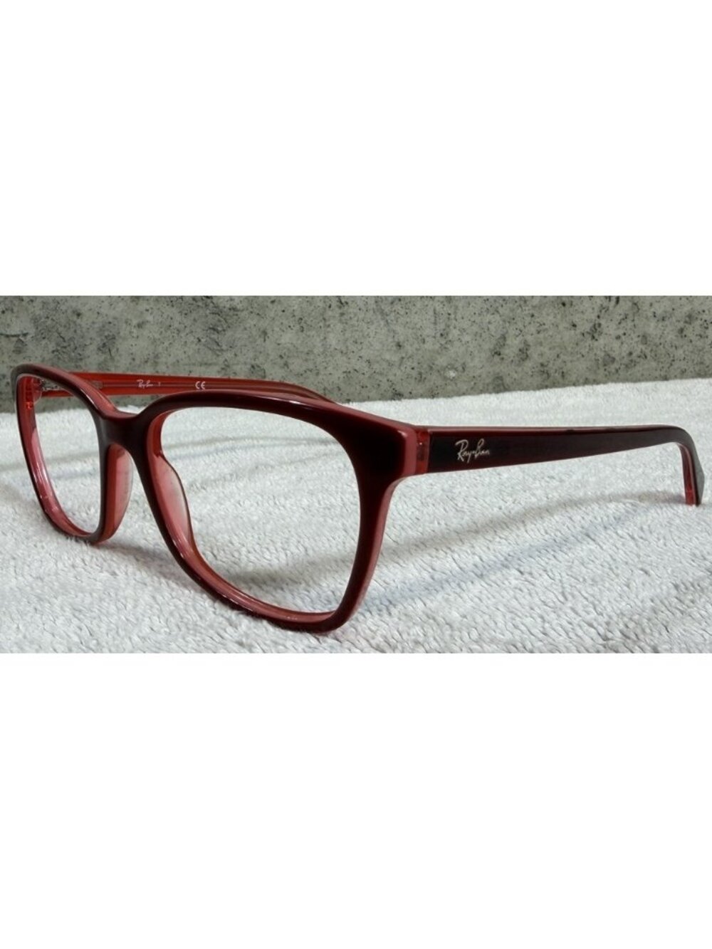 Ray-Ban RB5362 5777 Red Rectangular Eyeglasses Frames 54-17-140